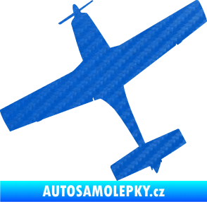 Samolepka Letadlo 003 levá 3D karbon modrý