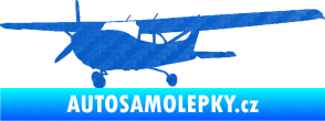 Samolepka Letadlo 014 levá 3D karbon modrý