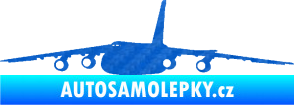 Samolepka Letadlo 015 levá 3D karbon modrý