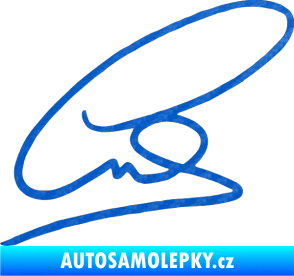 Samolepka Levis Hamilton podpis 3D karbon modrý