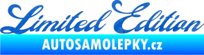 Samolepka Limited edition 010 3D karbon modrý