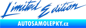 Samolepka Limited edition new 001 v řádce 3D karbon modrý