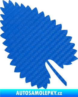 Samolepka List 001 levá 3D karbon modrý