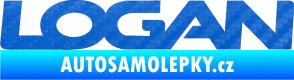 Samolepka Logan 3D karbon modrý