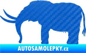 Samolepka Mamut 001 levá 3D karbon modrý