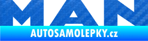 Samolepka MAN nápis 3D karbon modrý