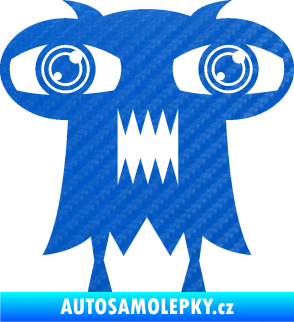 Samolepka Monstrum 003 levá 3D karbon modrý