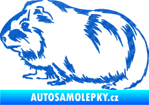 Samolepka Morče 002 levá 3D karbon modrý