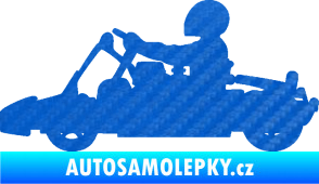 Samolepka Motokára 001 levá 3D karbon modrý