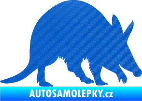 Samolepka Mravenečník 002 pravá 3D karbon modrý