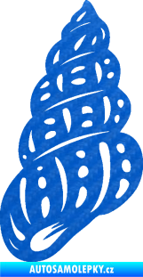 Samolepka Mušle 003 levá ulita 3D karbon modrý
