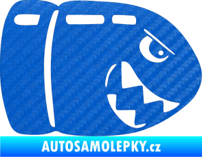 Samolepka Náboj 002 pravá 3D karbon modrý