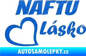 Samolepka Naftu Lásko 3D karbon modrý