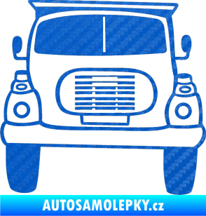 Samolepka Nákladní auto karikatura 3D karbon modrý