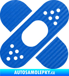 Samolepka Náplast 001 3D karbon modrý