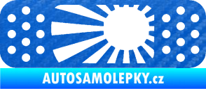 Samolepka Náplast 002 levá 3D karbon modrý