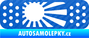 Samolepka Náplast 002 pravá 3D karbon modrý
