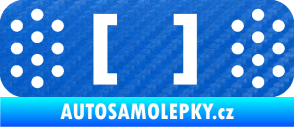 Samolepka Náplast 003 3D karbon modrý