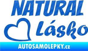 Samolepka Natural Lásko 3D karbon modrý