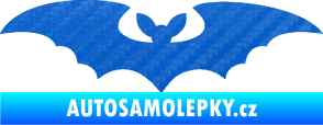 Samolepka Netopýr 006 3D karbon modrý