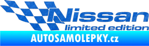Samolepka Nissan limited edition levá 3D karbon modrý