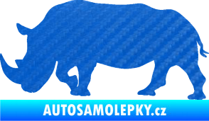 Samolepka Nosorožec 002 levá 3D karbon modrý
