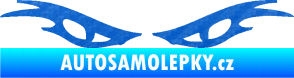 Samolepka Oči 003  3D karbon modrý