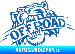 Samolepka Off Road 001  3D karbon modrý