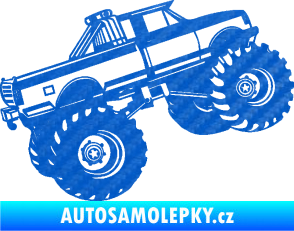 Samolepka Off Road 003 pravá 3D karbon modrý