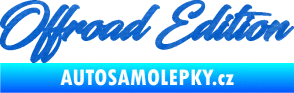Samolepka Offroad edition 003 nápis 3D karbon modrý