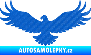 Samolepka Orel 006 levá 3D karbon modrý