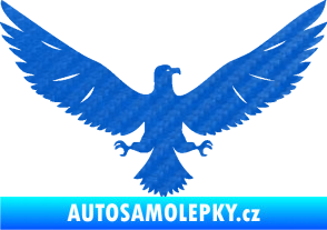 Samolepka Orlice 004 pravá 3D karbon modrý