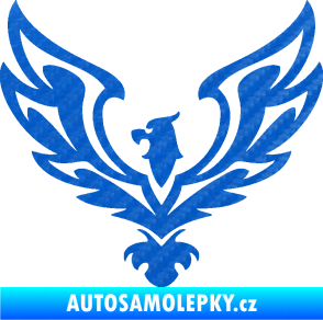 Samolepka Orlice 010 levá 3D karbon modrý