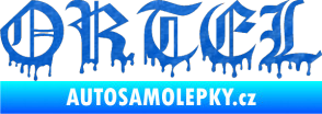 Samolepka Ortel 3D karbon modrý