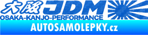 Samolepka Osaka Kanjo performance JDM 3D karbon modrý