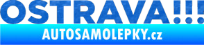 Samolepka OSTRAVA !!! 3D karbon modrý