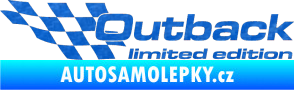 Samolepka Outback limited edition levá 3D karbon modrý