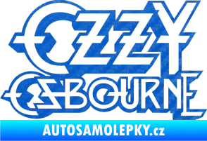 Samolepka Ozzy Osbourne 001 3D karbon modrý