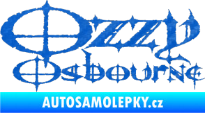 Samolepka Ozzy Osbourne 002 3D karbon modrý