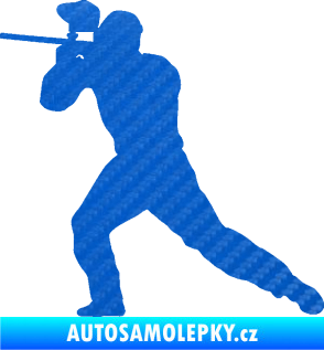Samolepka Paintball 006 levá 3D karbon modrý