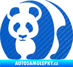 Samolepka Panda 001 levá 3D karbon modrý