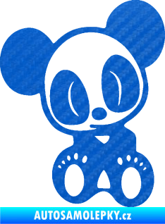 Samolepka Panda JDM levá 3D karbon modrý