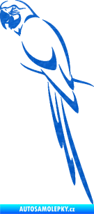 Samolepka Papoušek 005 levá 3D karbon modrý