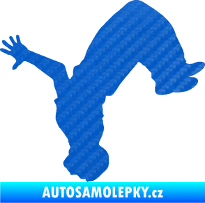 Samolepka Parkour 003 levá 3D karbon modrý
