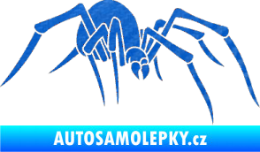 Samolepka Pavouk 002 - pravá 3D karbon modrý