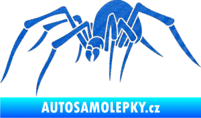 Samolepka Pavouk 002  levá 3D karbon modrý