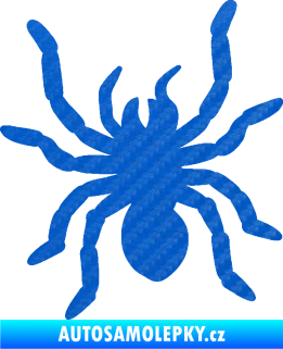Samolepka Pavouk 014 levá 3D karbon modrý