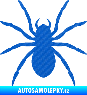 Samolepka Pavouk 015 3D karbon modrý