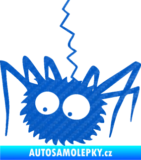 Samolepka Pavouk 020 levá 3D karbon modrý