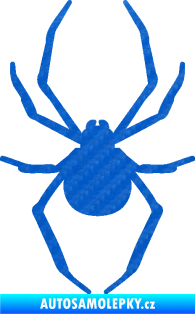 Samolepka Pavouk 021 3D karbon modrý